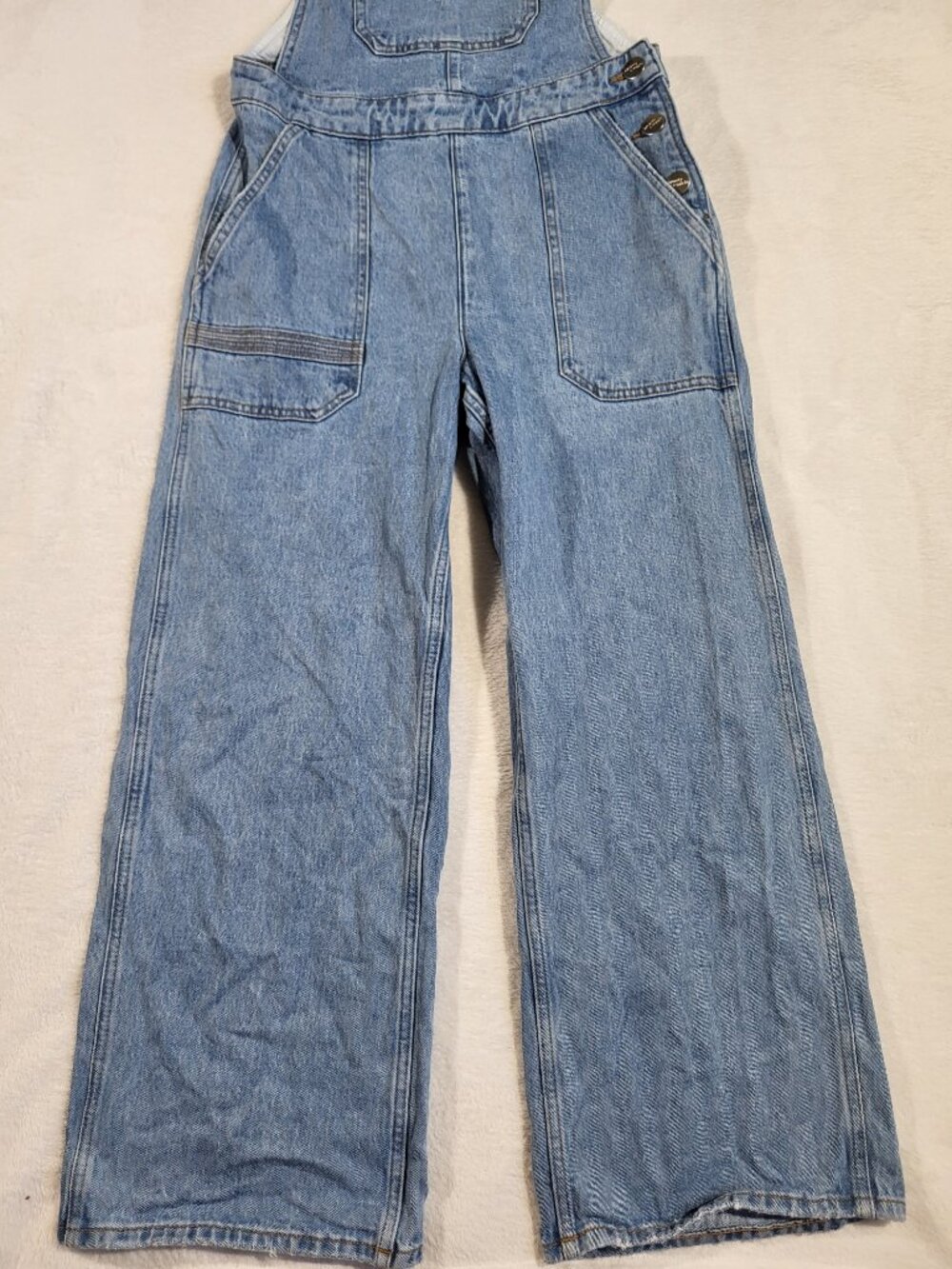 Anthropologie Seventy + Mochi Elodie Frill Dungaree - Rodeo Vintage - Size 8 - Picture 3 of 16